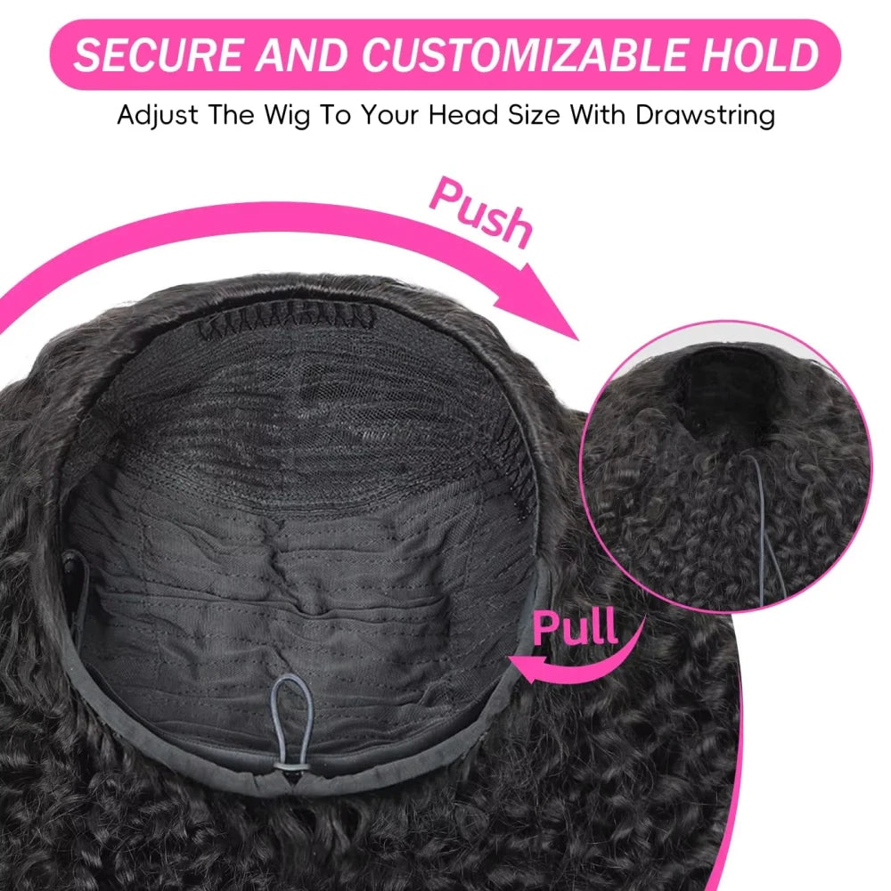 Burmese Curly Human Hair Half Wig