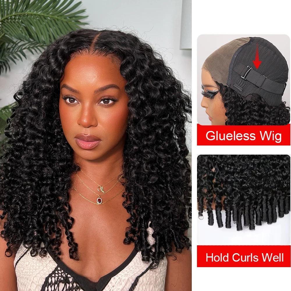 Burmese Curly Human Hair Half Wig
