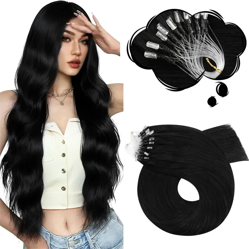Straight Micro Loop Human Hair Extension