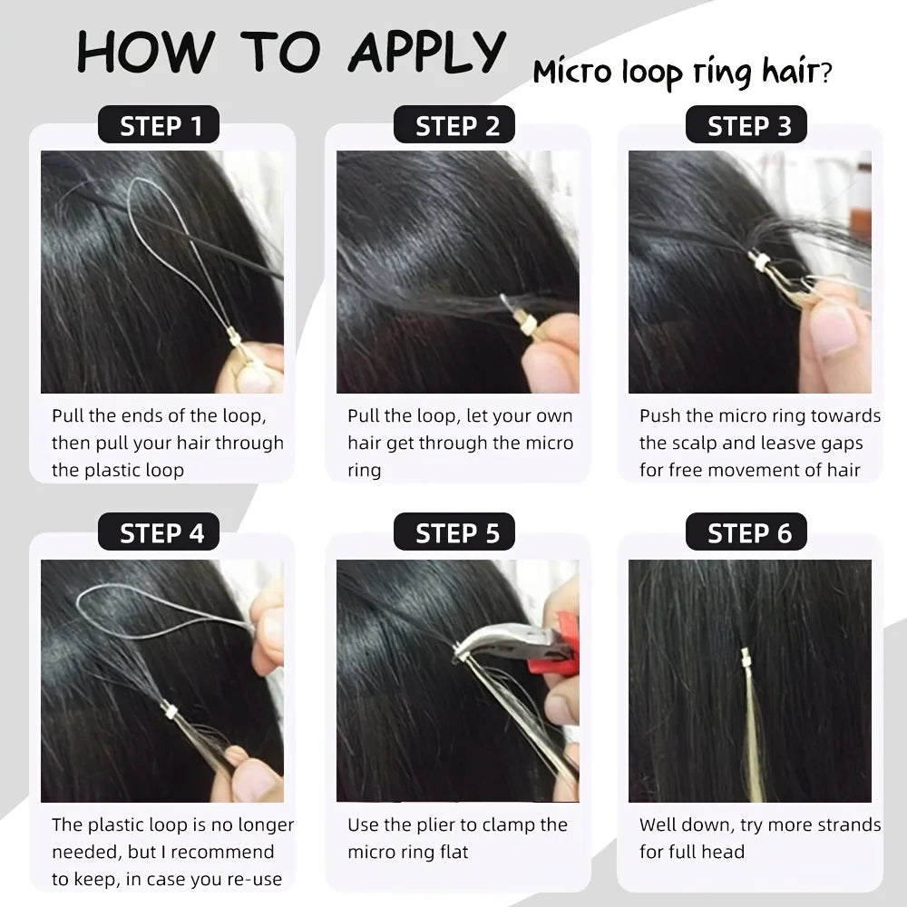 Straight Micro Loop Human Hair Extension
