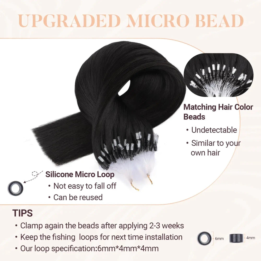 Straight Micro Loop Human Hair Extension