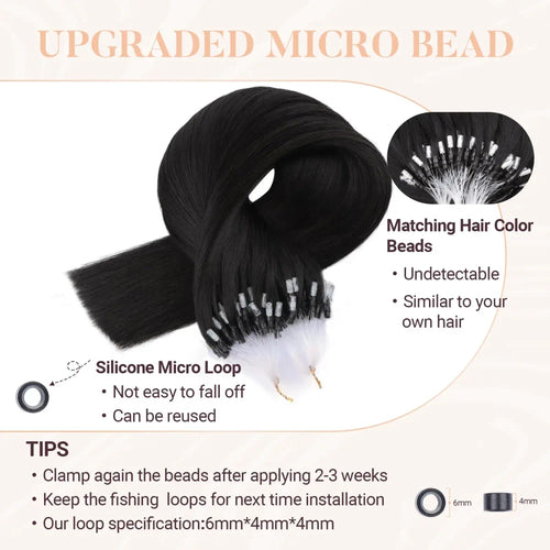 Straight Micro Loop Human Hair Extension