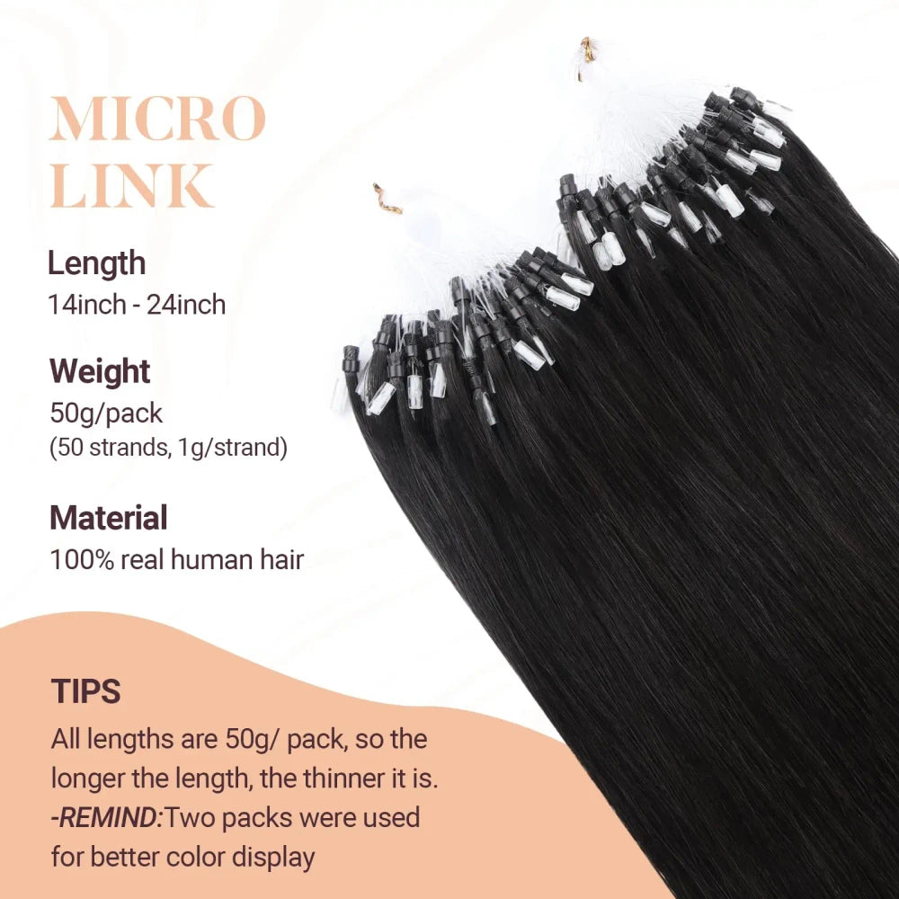 Straight Micro Loop Human Hair Extension