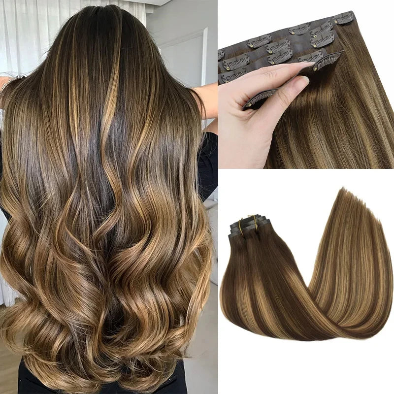 Human Hair Clip In Extensions