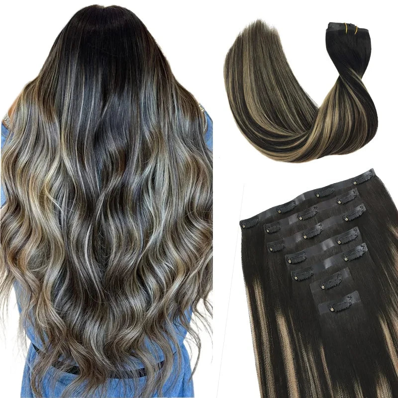 Human Hair Clip In Extensions