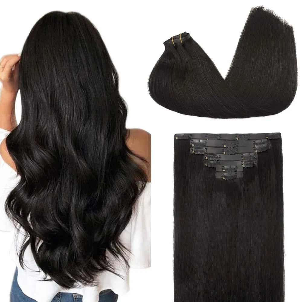 Human Hair Clip In Extensions
