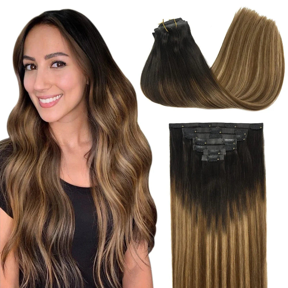 Human Hair Clip In Extensions